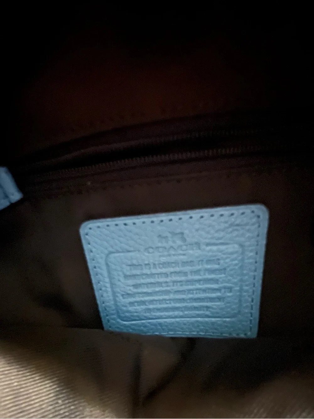Coach Mini Backpack Blue Black Pebbled Leather Two Tone Silver Hardware